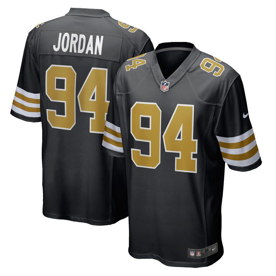 Men New Orleans Saints 94 Cameron Jordan Nike Black Alternate Game NFL Jersey